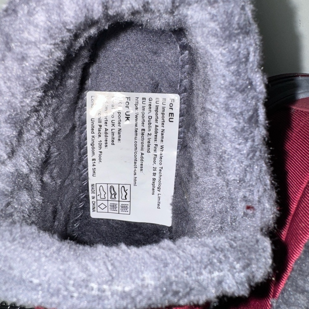 Women's Red Winter Boots with slip guards! Never be afraid to walk on Ice again! - Picture 5 of 7